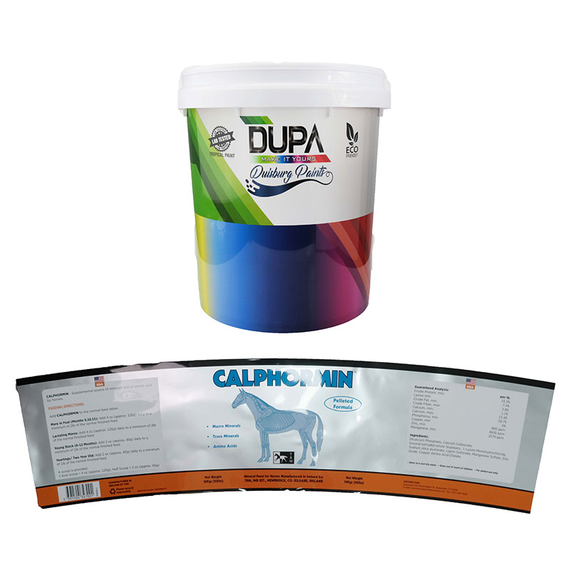 Beläggning Hink Formsprutning Etikett