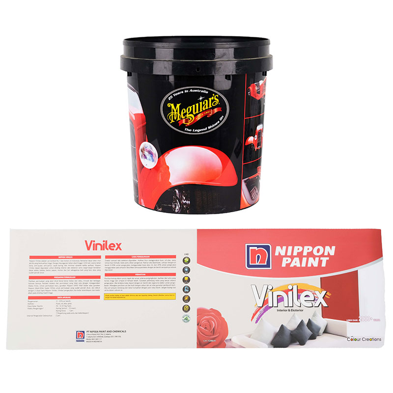 Oljefärgshink Formsprutning Etikett